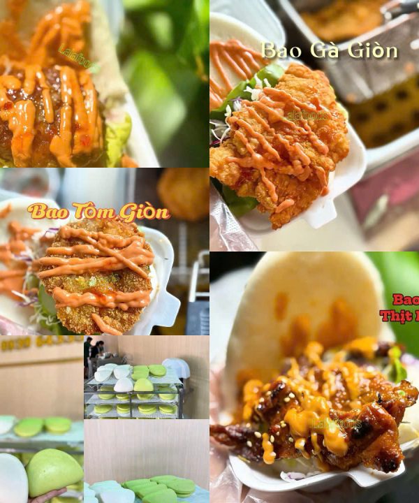 KHOÁ HỌC: BÁNH BAO KẸP _THỊT NƯỚNG, TÔM GIÒN, BÒ SỐT TIÊU, GÀ GIÒN